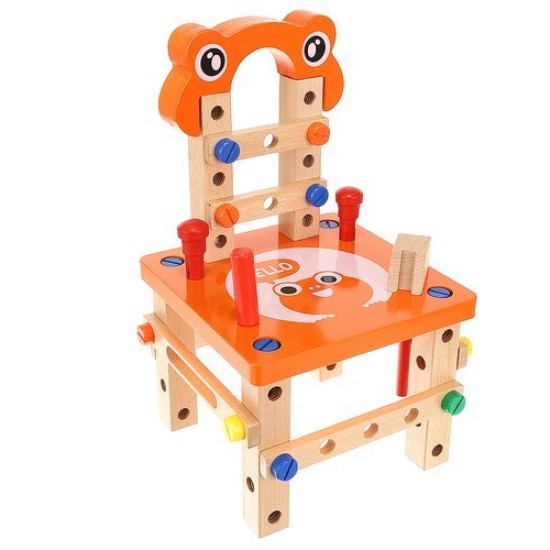Laste puidust konstruktorikomplekt Tool, 3in1